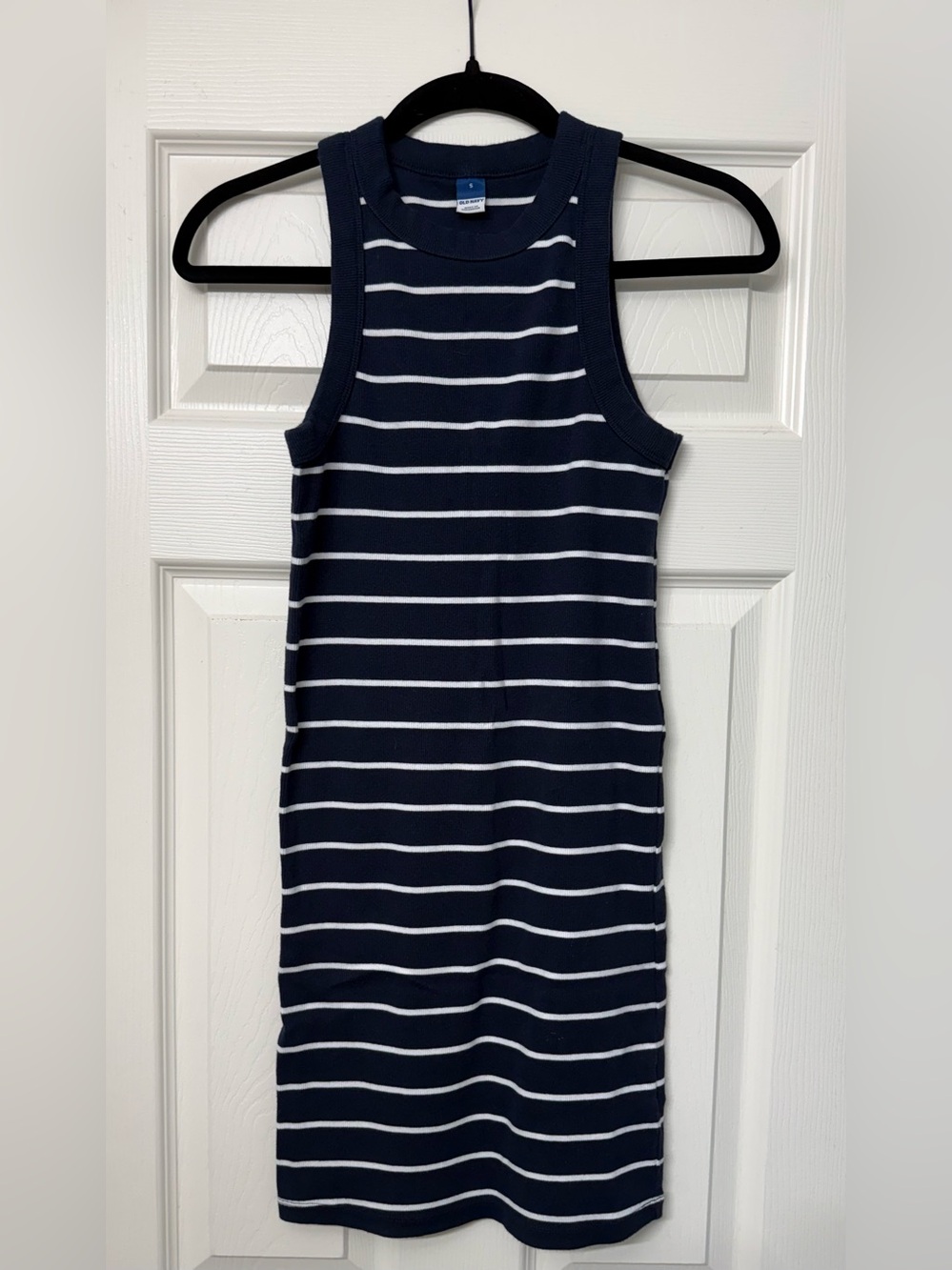 Old Navy Navy & White Striped Sleeveless Tank Dress